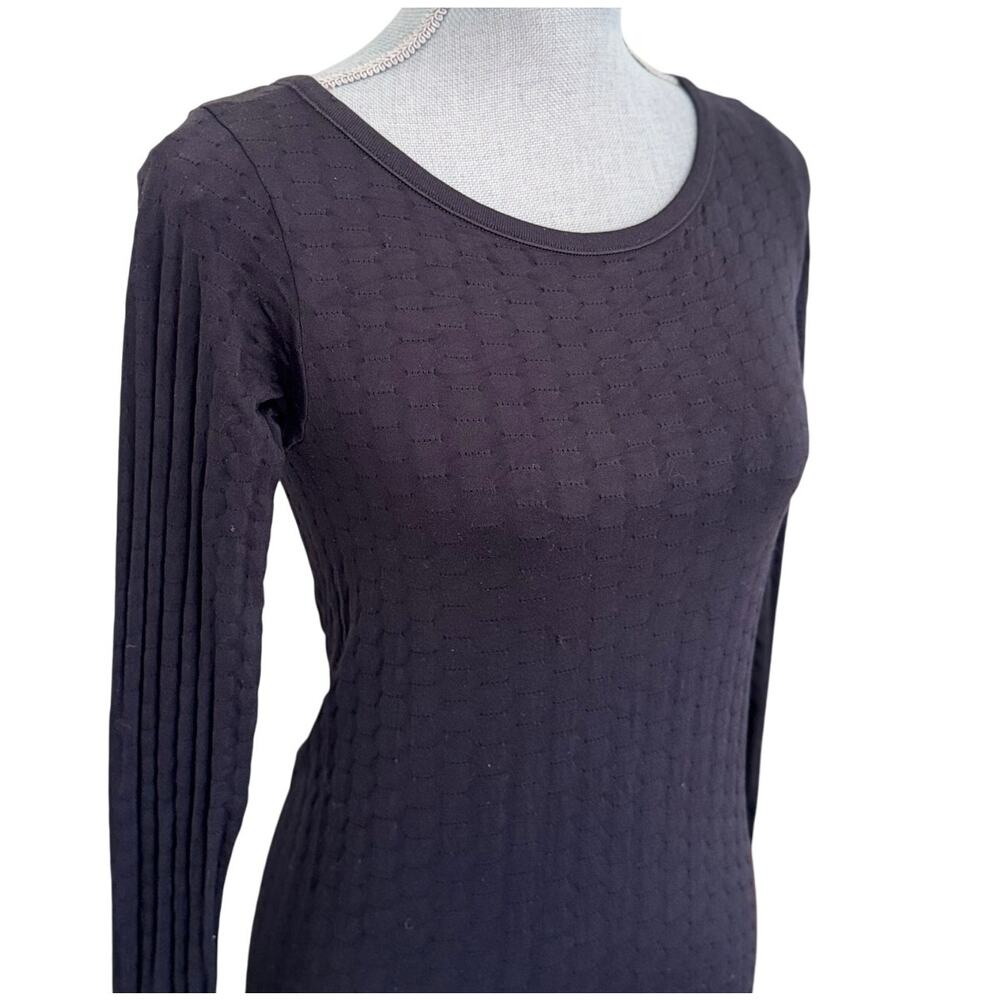 Athleta Black Long Sleeve Stretchy Tunic Top Style# 591297 Women's Size M
